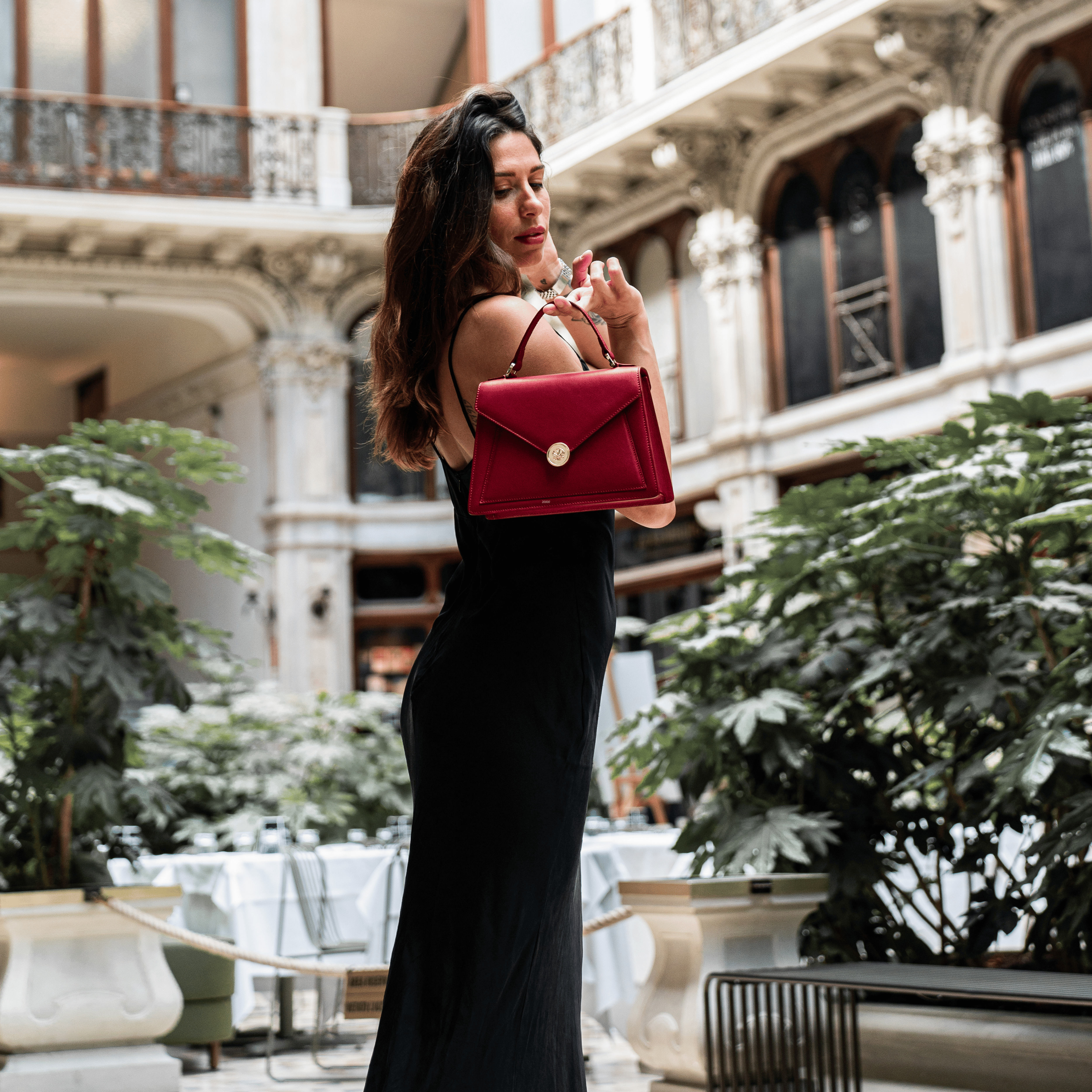 Borsa bordeaux in pelle