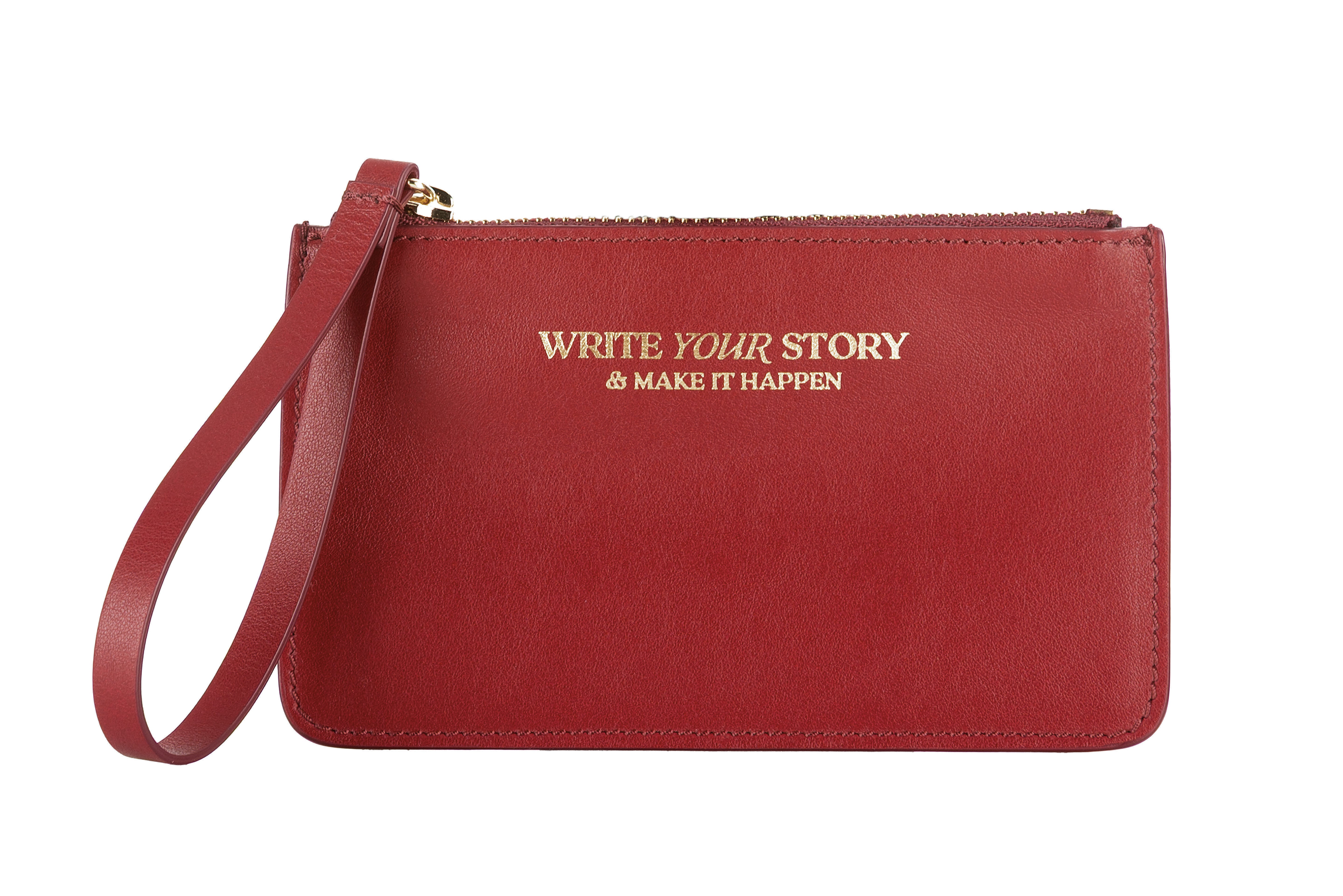 Pochette bordeaux in pelle