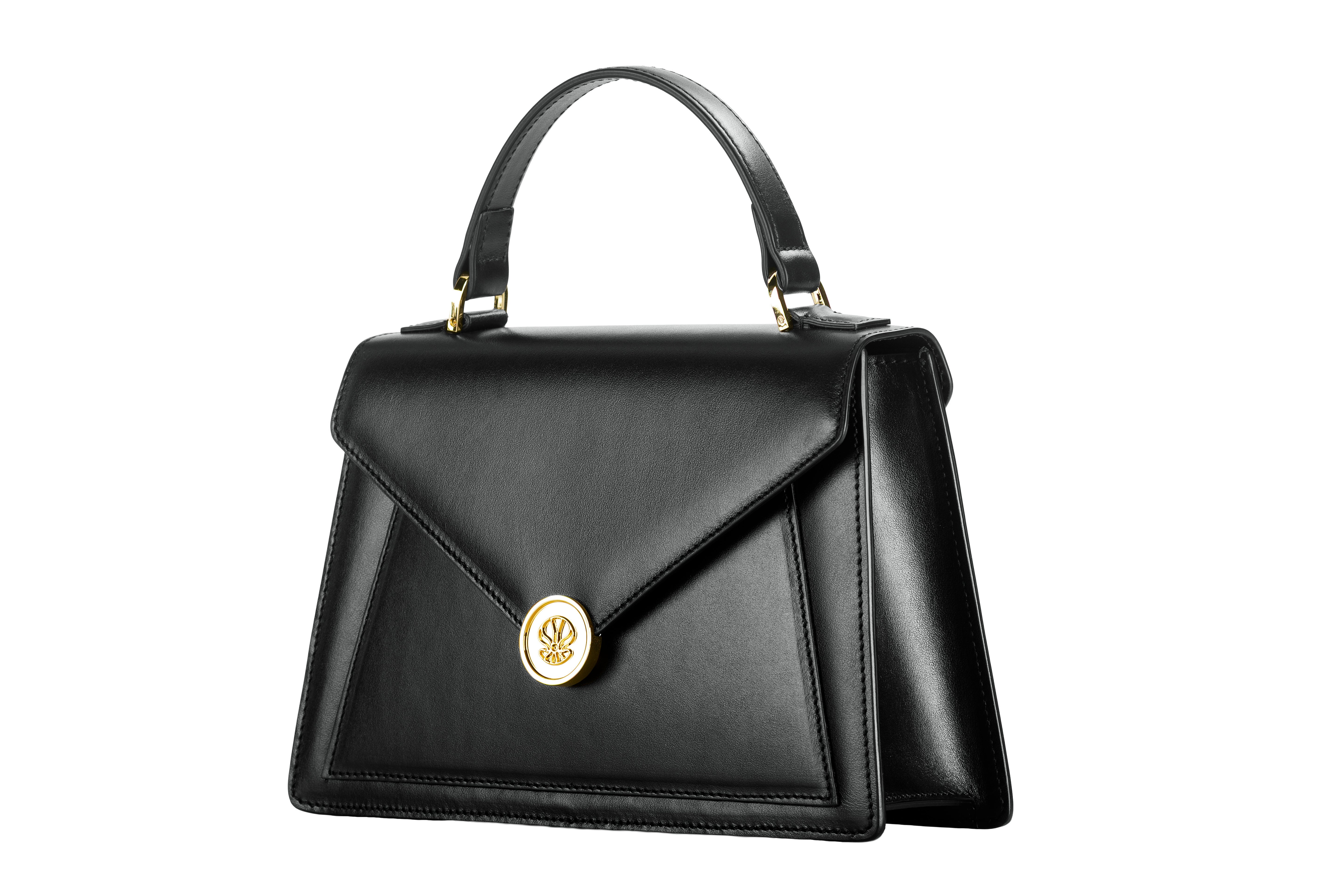 Borsa nera in pelle Made in Italy